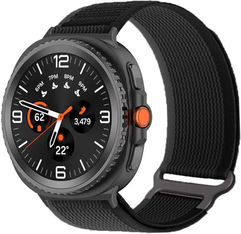 INF Nylon-Armband Schwarz, kompatibel mit Samsung Watch 8 – Komfort und Stil