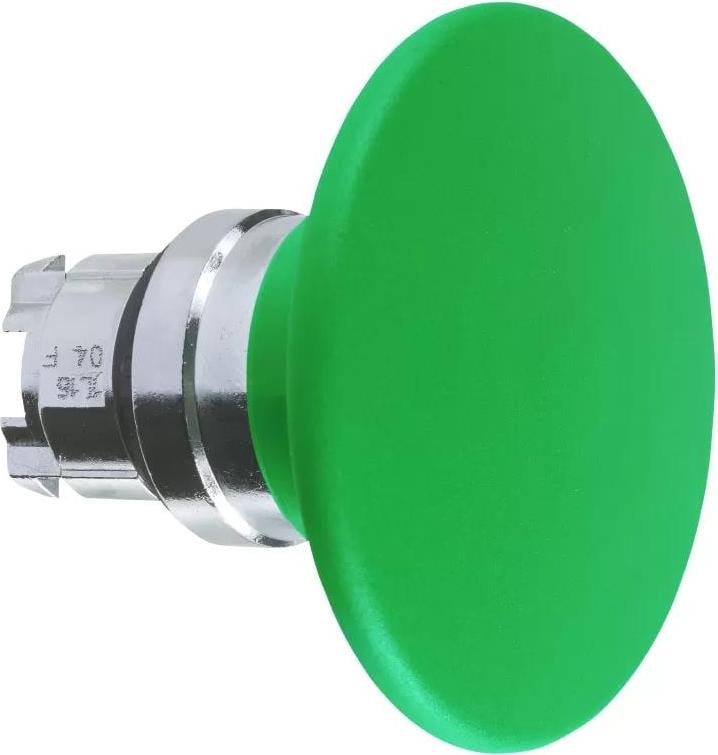 Schneider Electric Harmony XB4 drukknopplaat, groen, paddenstoelvorm 60mm, metaal, ZB4BR3