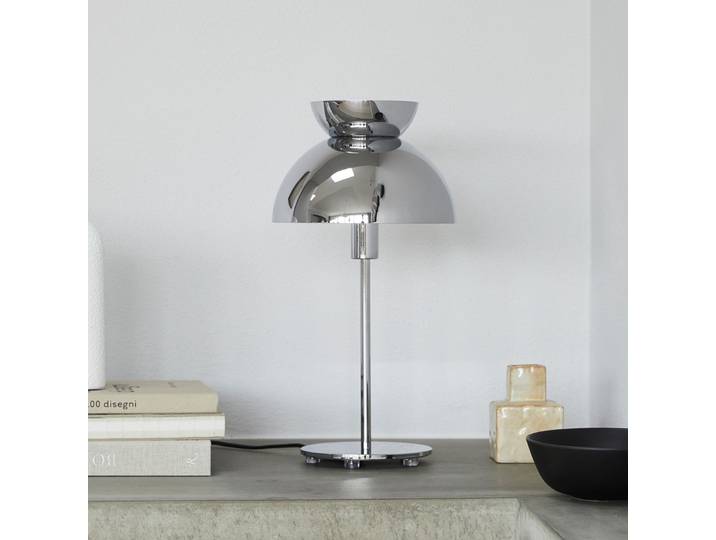 Butterfly Tischleuchte Chrome - Frandsen - Wohnzimmer - Design - Metall - Mit Schirm