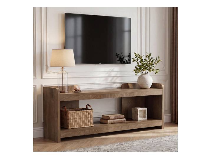 Tribesigns TV-Ständer 160 cm TV-Ständer bis zu 70 Zoll, 2-stufiges Entertainment-Center, (bis 70 Zoll)
