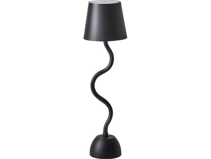 BELIANI Tischlampe Schwarz Metall Kabellos Wiederaufladbar Touch Funktion Dimmfunktion USB Kabel Indoor Outdoor Tischleuchte Schreibtischlampe