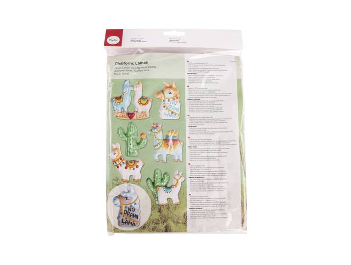 Ldpe Giessform: Lamas, 6 Motive, 5-8,5x6,7-8cm, SB-Btl 1Stück