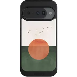 Nivocase Hülle für Google Pixel 10 Handyhülle NIVOcore Case Schwarz Sonnenschein Sonnenuntergang Vogel (Google Pixel 10), Smartphone Hülle, Schwarz