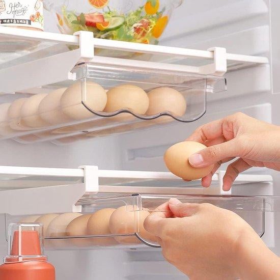 Transparante plastic eierdoos voor 21 eieren, koelbox en opbergbox