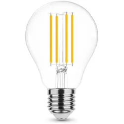 V-Tac 8 Watt E27 Filament LED Leuchtmittel Birne A60 Form Glas kaltweiß