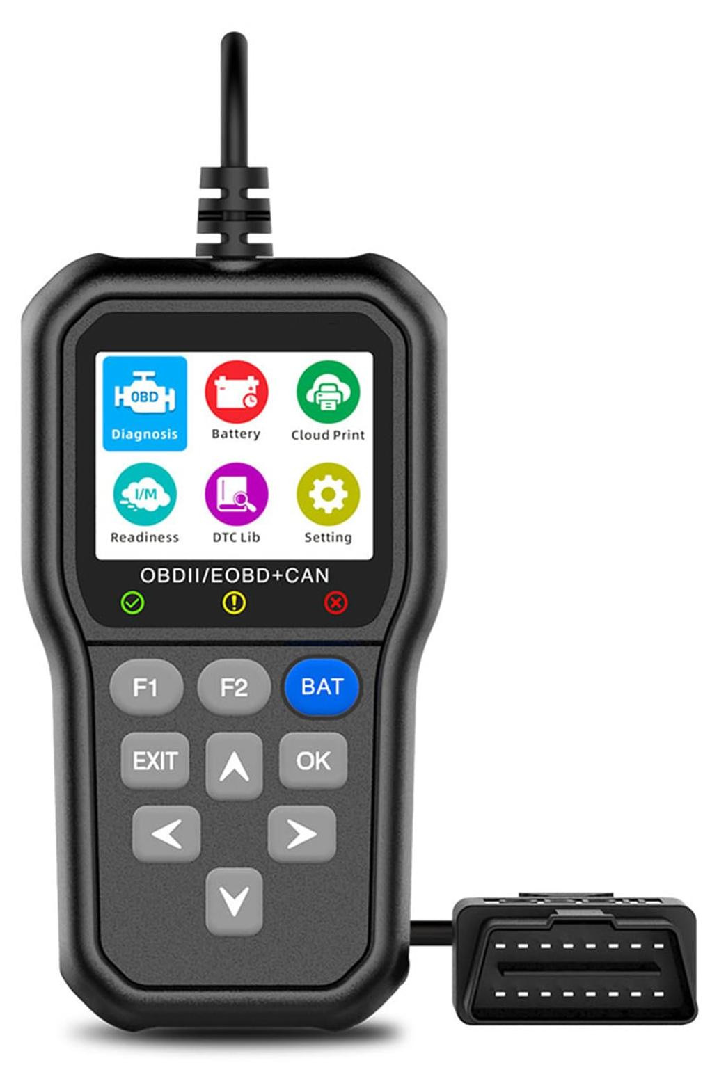 Selius OBD2-scanner met live gegevensmonitor en batterijdiagnose voor voertuigen