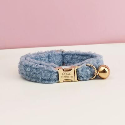 Uplifted Finds Personalized Custom Engraved Teddy Cat Collar With Name Plate cat Collar (teddy 05) s