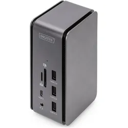 Digitus DA-70897 (USB-C, 14 Ports), Dockingstation + USB Hub, Grau