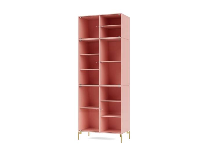 Montana Ripple IV Vitrinenschrank 69,6x187,2x38 cm Ruby-Beine brass
