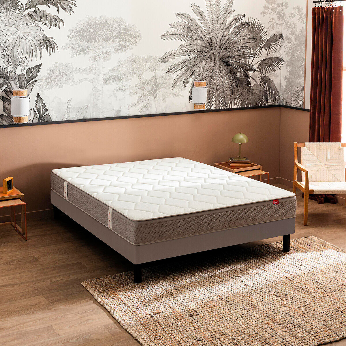 EPEDA Ensemble matelas 540 ressorts Itinéraire + sommier