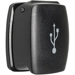 Compass Scanstrut Dual USB Steckdose TYP A und TYP C (36 W, 2 Ports), USB Ladegerät, Schwarz