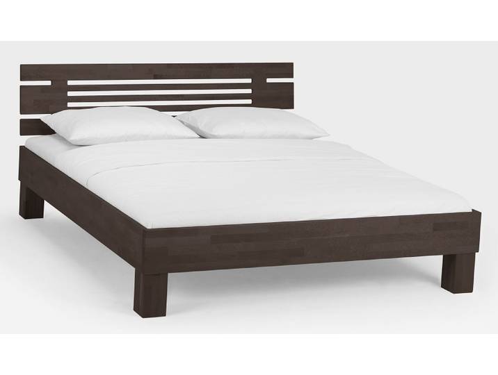 Holzbett massiv Daisy , Buche wenge lackiert , verschiedene Größen