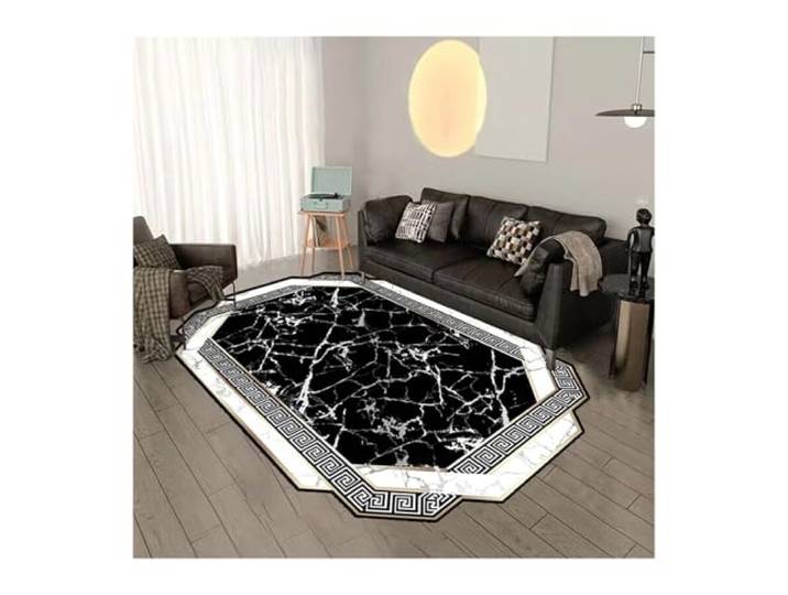 NJIEzhao Goldene unregelmäßige Teppichdekoration Heimteppiche For Wohnzimmer, waschbarer Schlafzimmerteppich, großflächige Sofa-Fußmatten(Color 8,200x250cm 78.7x98in)