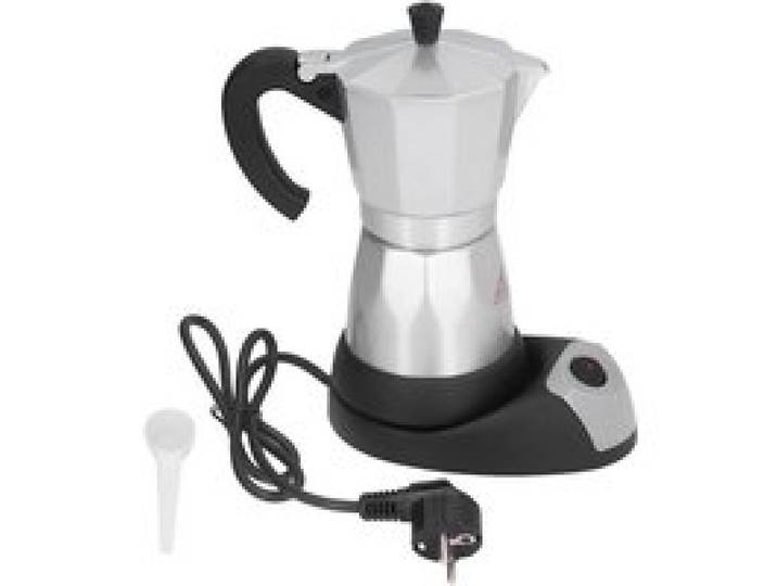 Cafetière Moka Électrique 480W Aluminium 300ml Machine Espresso avec Prise EU Chauffage Rapide pour Maison Bureau Voyage