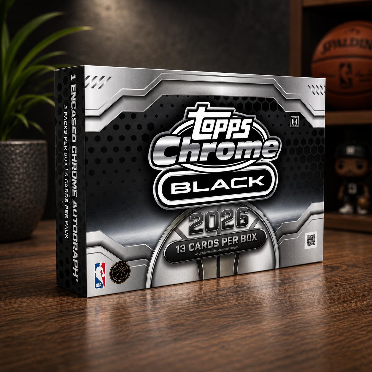 2026 Topps Chrome Black Basketball Hobby Box Englisch