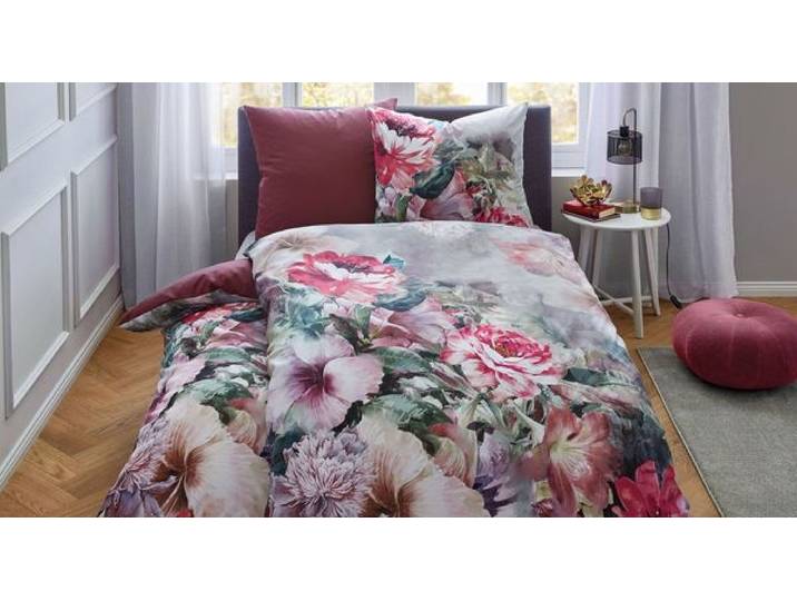Kleine Wolke Mako-Satin-Bettwäsche Jadwiga 100% Baumwolle Rot