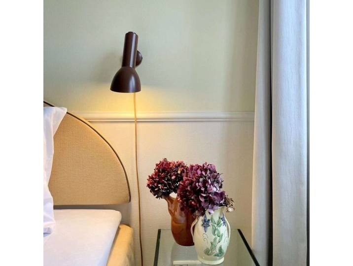 Oblique Wandleuchte HW Chrome/Tile Red - Cph Lighting - Wohnzimmer - Aluminium