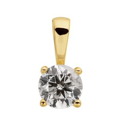 Kettenanhänger OROLINO "585/- Gelbgold 1 Brill. 0,50 ct. H/P2", gelb, Schmuckanhänger, Damen, one-size, 0,5 P2 = erkennbare Einschlüsse, Gold, 0,5 g, Kettenanhänger