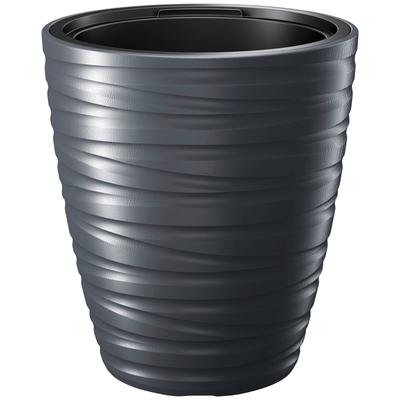 Blumentopf PROSPERPLAST "Maze", grau (anthrazit), Kunststoff, Pflanzgefäße, Ø 47,5 x 52,3 cm