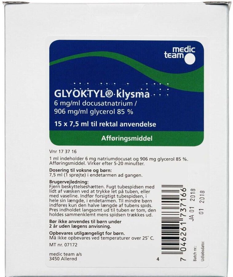 Meda Glyoktyl 6+906 mg/ml 112,5 ml Klysma