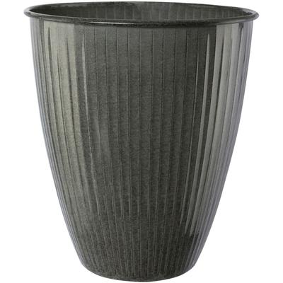 Übertopf CREATIV HOME "Übertopf", dunkelgrau, H:31cm Ø:29cm, Metall, Pflanzgefäße, im hochgezogenen Format