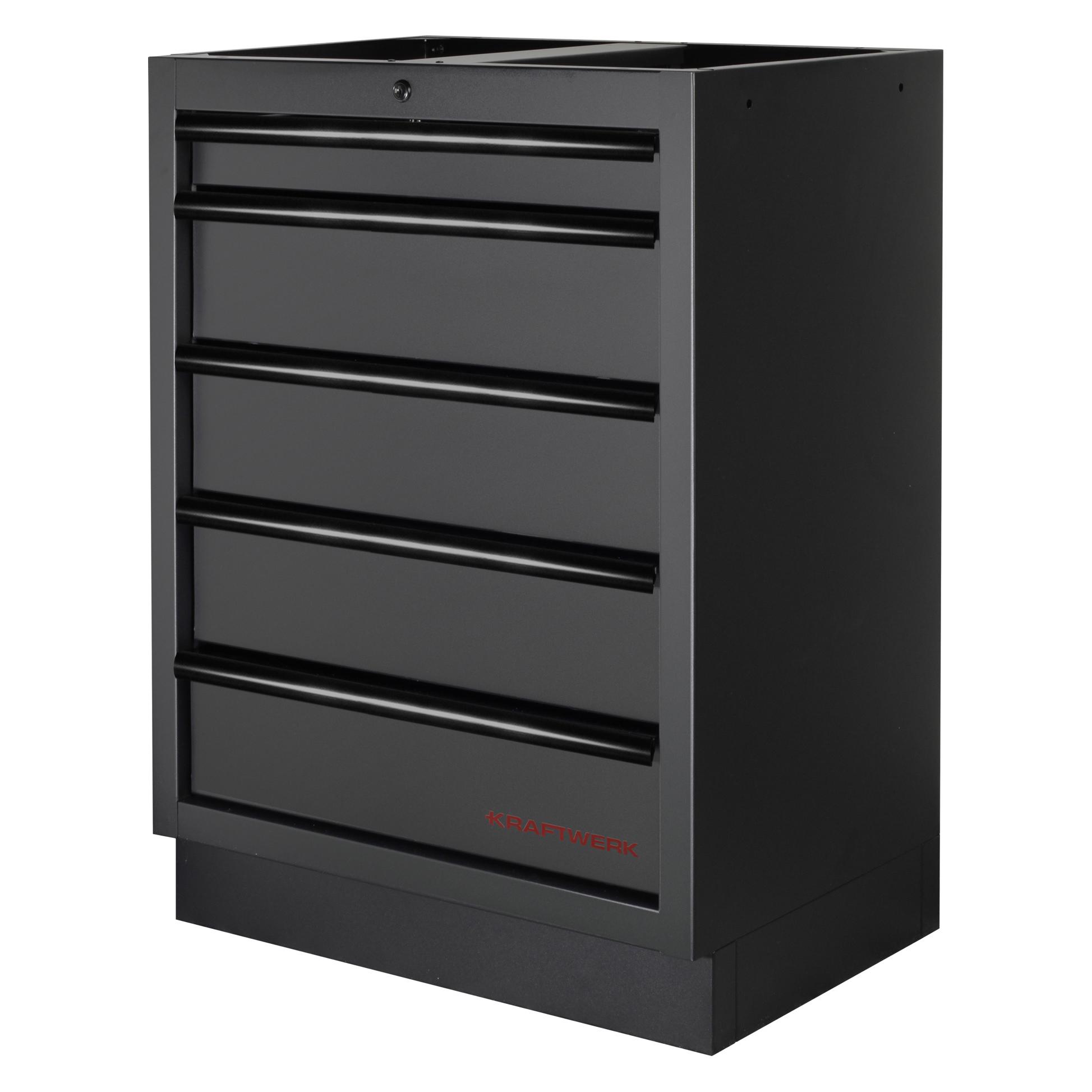 Kraftwerk Mobilio Schubladenschrank (68 cm, 91 cm) (3964-05-BLK)