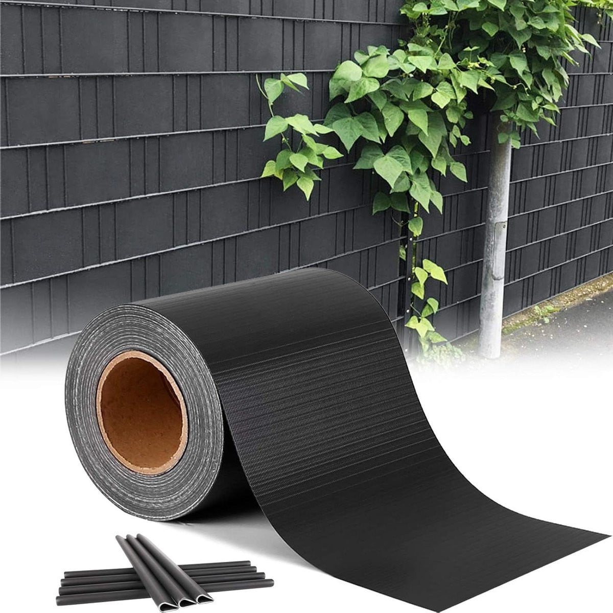 Privacyfolie PVC Windscherm Rol Antraciet 130m x 19cm