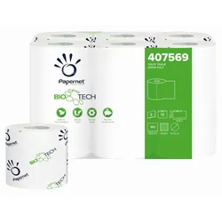 Papernet Toilettenpapier 407569 2-lagig 165 Blatt 8x12 Rollen.