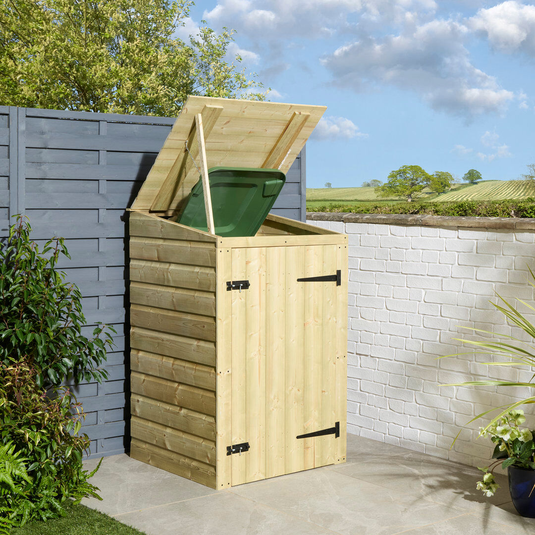 Rowlinson Wooden Single Bin Store 129cm H X 82cm W X 80cm D