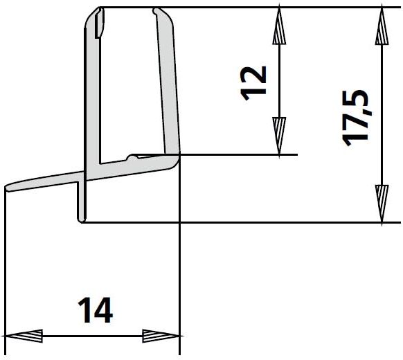 Kermi replacement sealing strips for Ibiza 2000 Nova 2000, 2534045