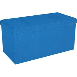 Intirilife, Sitzbank, Sitzbank 76x38x38 cm in OZEAN BLAU (38.76 cm)