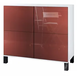 KOMMODE Rova Bordeaux Hochglanz