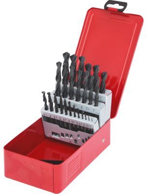 Ks Tools Stufenbohrer-Satz Hss-R Spiralbohrer-Satz, Stahlblechkassette, 25-Tlg, 1-13mm 330.1613
