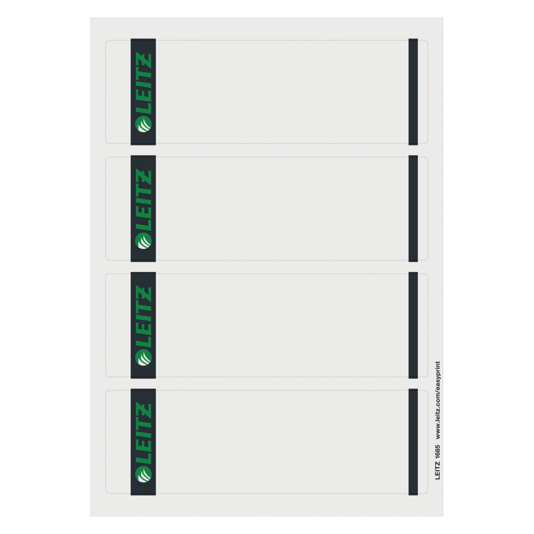 Leitz PC-beschriftbare Rückenschilder für Qualitäts-Ordner 180° (1685-00-85)