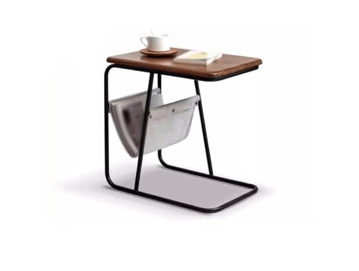 YCCHAH Sofatisch Massivholz Kleiner Couchtisch Sofa Beistelltisch Schmiedeeisen Nordic Kleine Wohnung Wohnzimmer Wohnzimmer-Beistelltisch(B)