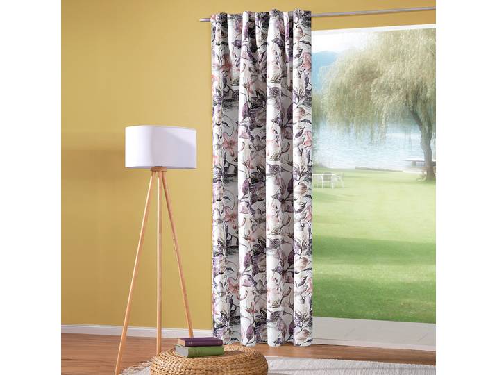 Verdi Collection Vorhang mit Schlaufenband - Blumenmuster