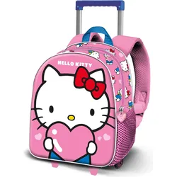 Karactermania, Kindergartentasche, Sanrio Small 3D Sac à dos à roulettes Hello Kitty Heart