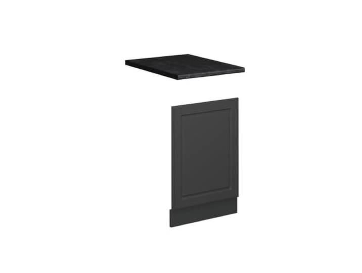 Vicco Frontblende Fame-Line, Anthrazit-Gold Landhaus/Anthrazit, 45 cm MDF-Front · Arbeitsplatte Anthrazit · Passend zur Küchenfront · Metallgriffe · Einfache Integration