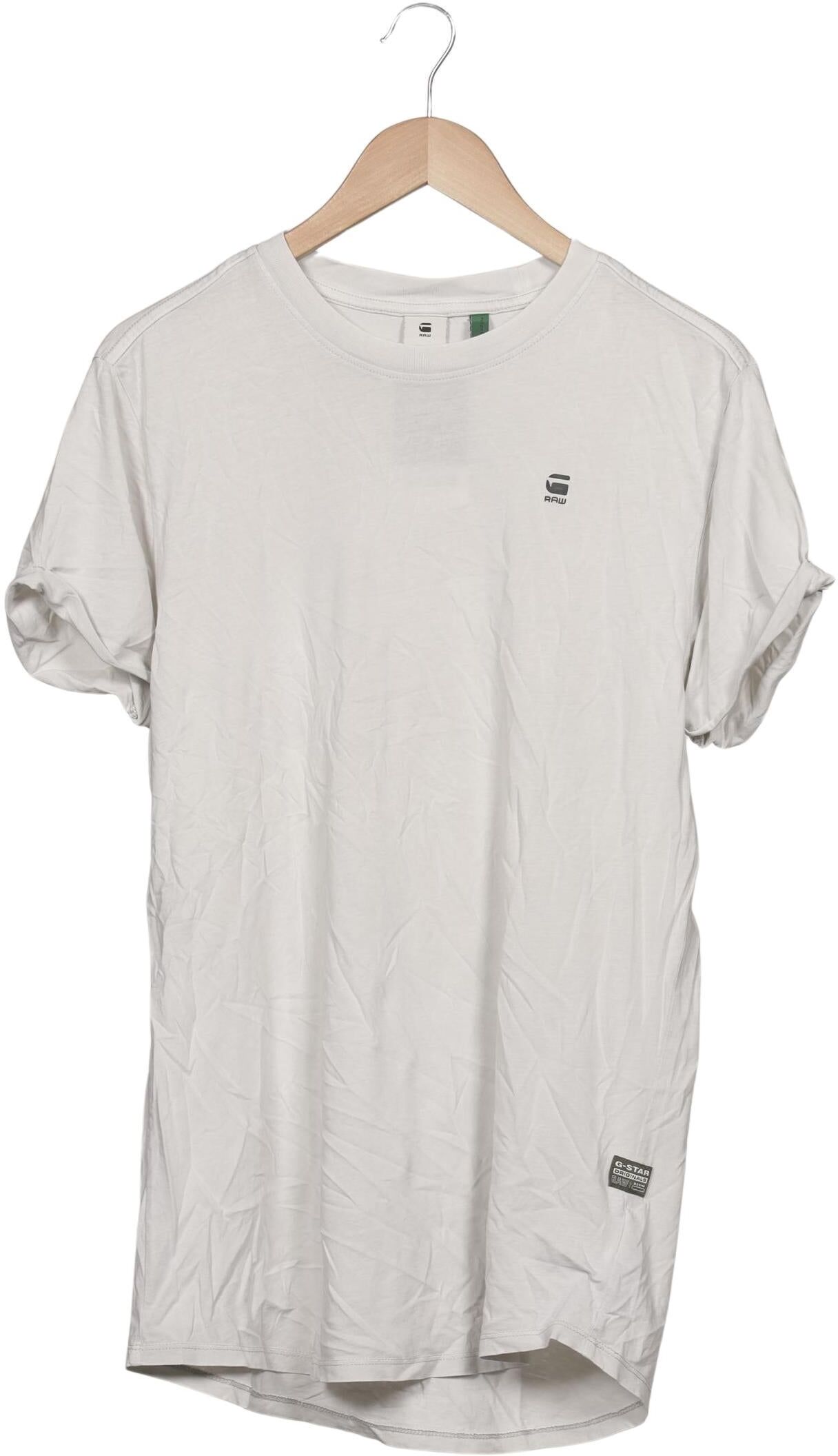 G Star RAW Herren T-Shirt, Cremeweiß, Gr. S, Baumwolle - Second Hand