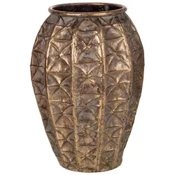 VASE aus Metall, golden, 27x37cm