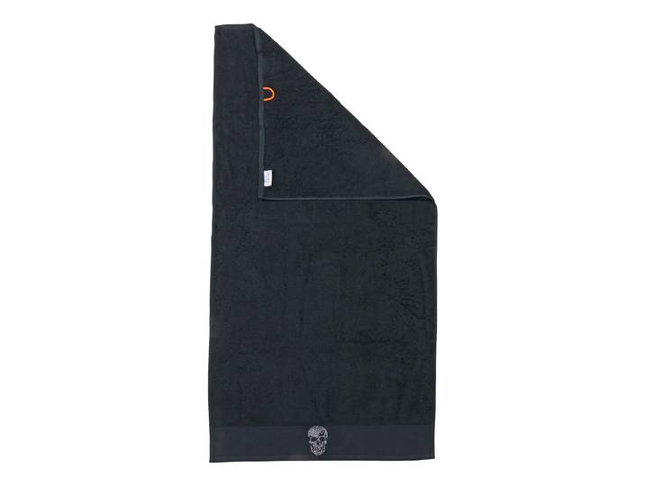 Serviette de douche Noir Pierre Crâne 70 x 1 x 140cm Noir/Noir