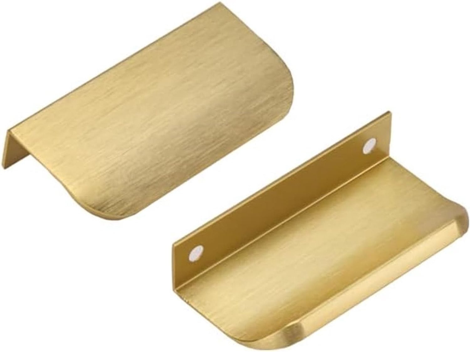 10x Verborgen Kastgrepen Aluminium 80mm Goud