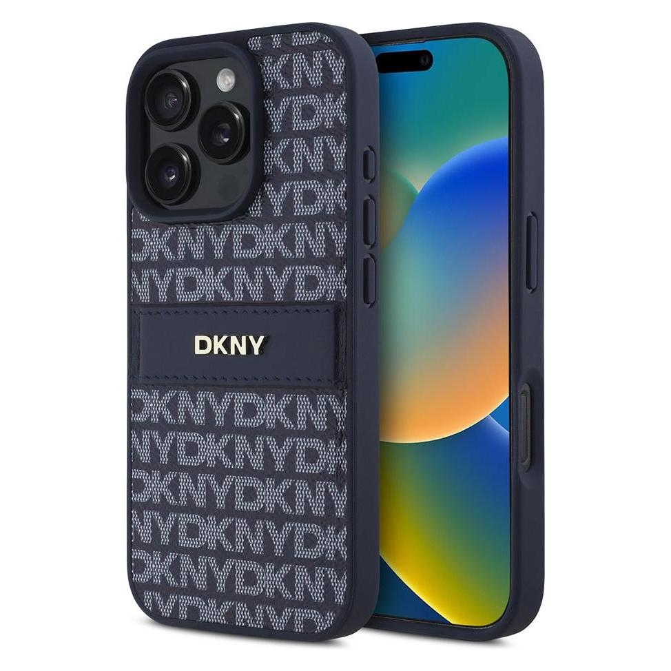 DKNY Repeat Pattern Tonal Stripe Backcover (Apple iPhone 16 Pro Max) (DKHCP16XPRTHSLB)