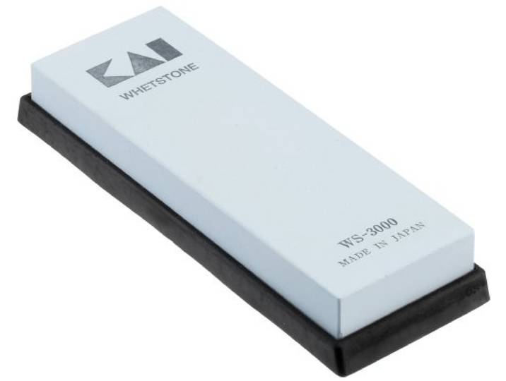 KAI Schleifstein, Körnung: 3000 - Japanischer Messerschärfer Polierabzug - Stein Abziehstein Wetzstein für Messer Whetstone Abmessung: 18,5 x 6,4 x 2 cm