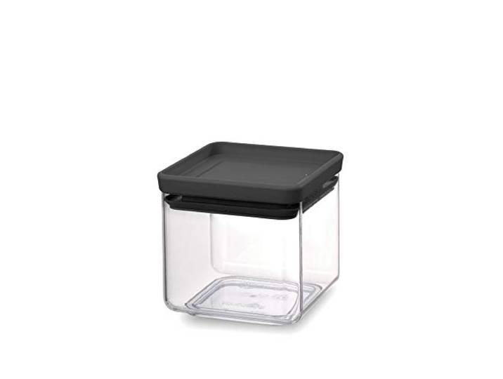 Brabantia Bocal Carré 0.7L - Couvercle - Gris Foncé