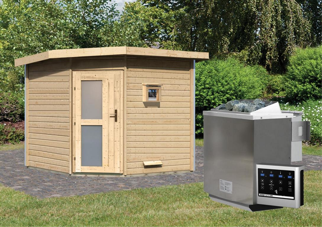 KARIBUHOLZT SH Heikki, 9kW Bio ext.Strg Milchglas Tür 16880262