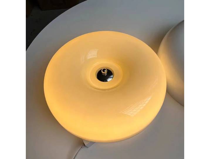 Plafonnier au design simple et épuré, style nordique et rétro français, en verre blanc crème Bauhaus, pour chambre, salon, balcon