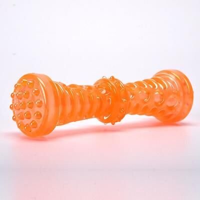 The Handy Homestead Dental Bone Dog Toothbrush Toy For Chewing And Teething orange Large