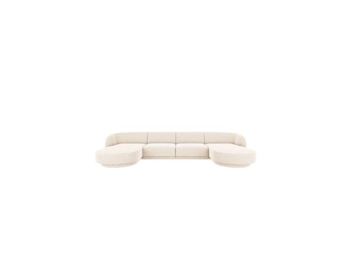 Modulares Design Panorama „Miley“ (5/6-Sitzer) Bouclé Weiss Chosen by Bloomingloft