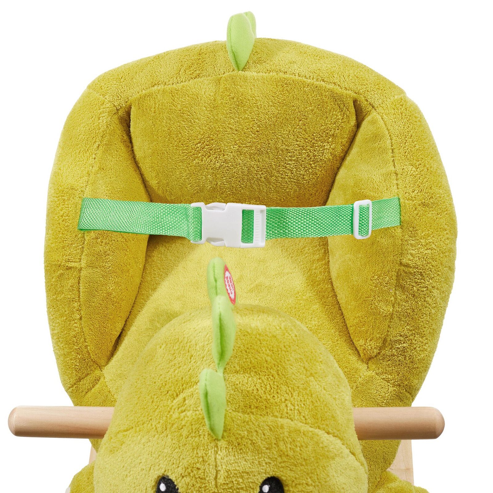 TecTake Schommeldier Dinosaurus met Pluche Bekleding, Groen, vanaf 12 maanden